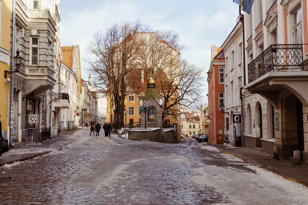 Tallin Old Town Středověká Gotická Architektura Tallin Hlavní Město Estonska — Stock fotografie