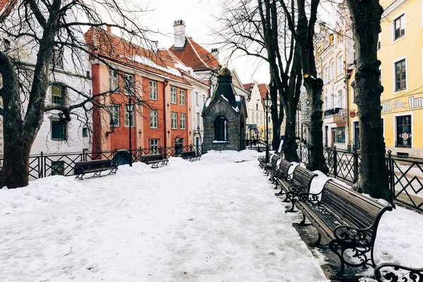 Città Vecchia Tallin Architettura Gotica Medievale Tallin Capitale Dell Estonia — Foto Stock