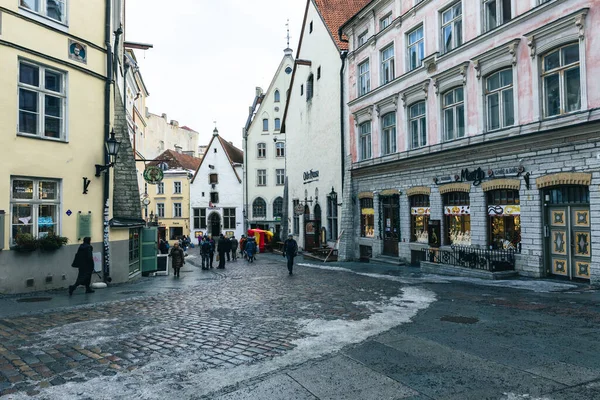 Città Vecchia Tallin Architettura Gotica Medievale Tallin Capitale Dell Estonia — Foto Stock