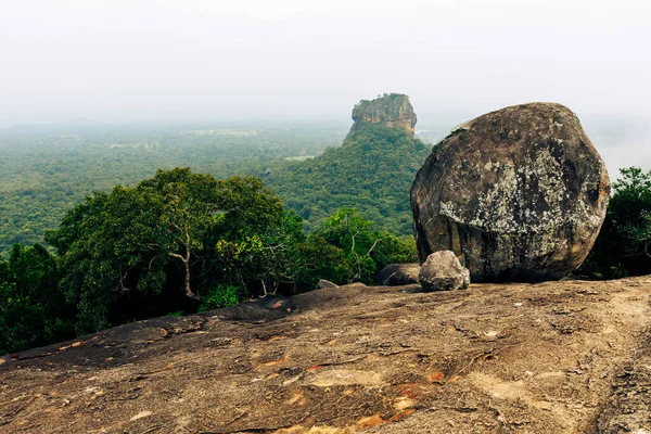 Sigiriya Lion Rock Fortress Landscape Sri Lanka View Pidurangala Rock — Stock Photo, Image