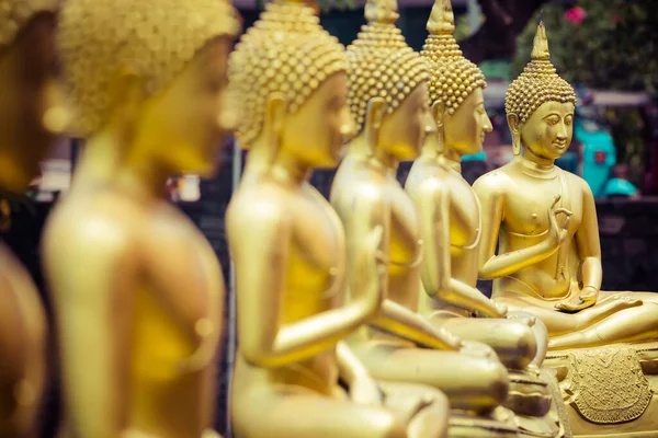 Statue Buddha Nel Tempio Seema Malaka Colombo Sri Lanka — Foto Stock