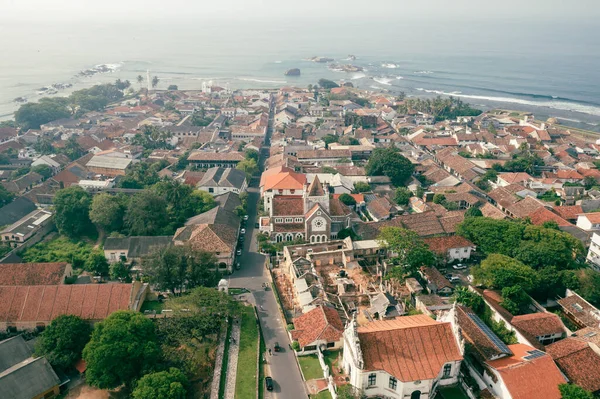 Galle Luftaufnahme Das Fort Galle Und Der Leuchtturm Sri Lanka — Stockfoto
