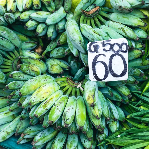 Molte Banane Fresche Vendita Sul Bazar Strada Sri Lanka — Foto Stock