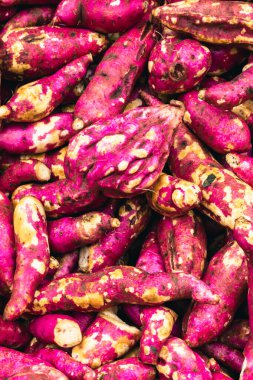 Sri Lanka 'daki yerel pazarda düzenli olarak satılan çeşitli tropikal sebzeler.