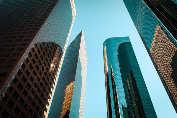 Skyline Edificios Distrito Financiero Del Centro Los Ángeles California Estados — Foto de Stock