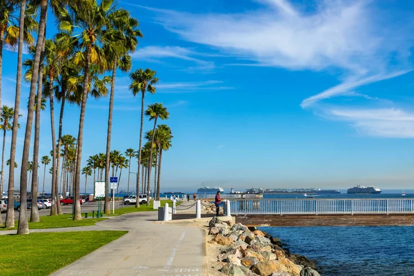 Shoreline Village Στο Rainbow Harbor Στο Long Beach Καλιφόρνια Ηπα — Φωτογραφία Αρχείου