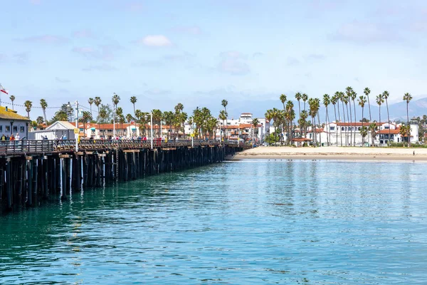 Stearn Wharf Santa Barbara Kalifornien Usa Pier Wurde 1872 Fertiggestellt — Stockfoto