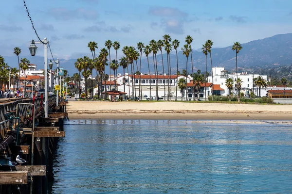 Tropische Palmen Strand Von Santa Barbara Kalifornien Usa — Stockfoto