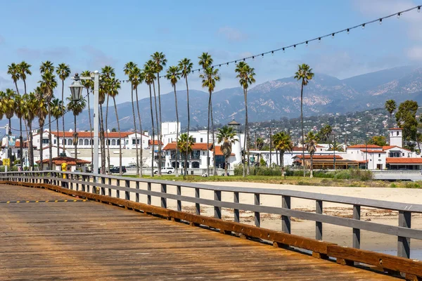 Stearn Wharf Santa Barbara Kalifornien Usa Pier Wurde 1872 Fertiggestellt — Stockfoto