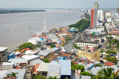 Guayaquil, Ekvador. Geleneksel koloni mimarisi. Guayaquil, Ekvador 'un ikinci büyük şehridir. Popüler turizm merkezi.