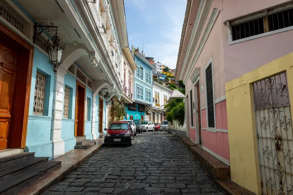 Guayaquil Las Penas Santa Ana Hill Tradycyjna Architektura Kolonialna Drugim — Zdjęcie stockowe