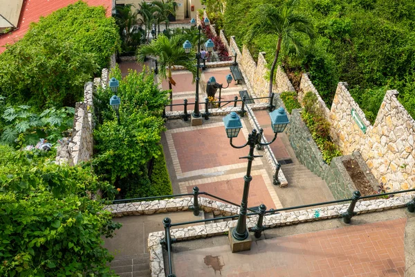 Guayaquil Las Penas Santa Ana Hill Architettura Coloniale Tradizionale Nella — Foto Stock