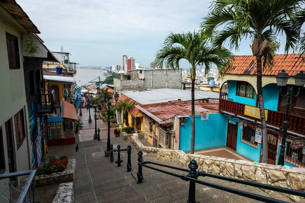 Guayaquil Las Penas Colina Santa Ana Arquitetura Colonial Tradicional Segunda — Fotografia de Stock