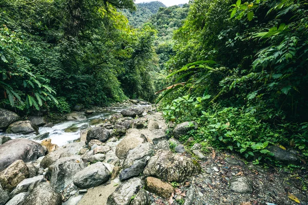Roco Machay Vodopád Banos Santa Agua Ekvádor Jižní Amerika — Stock fotografie