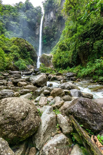 Cascata Roco Machay Banos Santa Agua Ecuador America Del Sud — Foto Stock