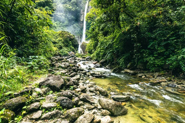 Cachoeira Roco Machay Banos Santa Água Equador América Sul — Fotografia de Stock