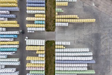 Yukarıdaki Endüstriyel Depo. Hava Görünümü. 