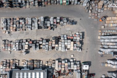 Yukarıdaki Endüstriyel Depo. Hava Görünümü. 