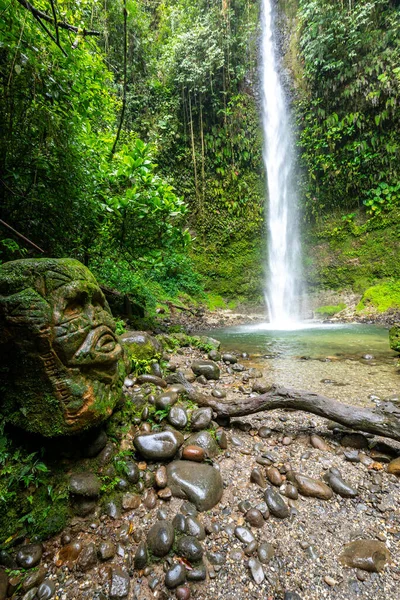 Cascada Hola Vida Водопад Пуйо Тропические Зеленые Джунгли Амазонки Эквадор — стоковое фото