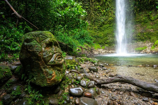 Cascada Hola Vida Cascata Puyo Foresta Pluviale Tropicale Verde Amazzonia — Foto Stock