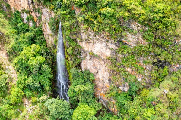 Waterval Van Ecuador Uitzicht Vanuit Lucht Bergen Vilcabamba Ecuador Zuid — Stockfoto