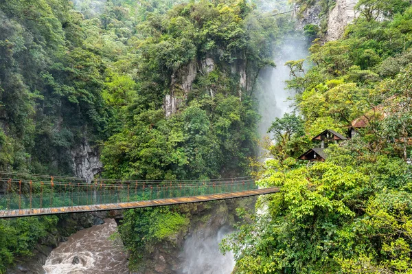 Водопад Pailon Del Diablo Баньос Санта Агуа Эквадор Южная Америка — стоковое фото