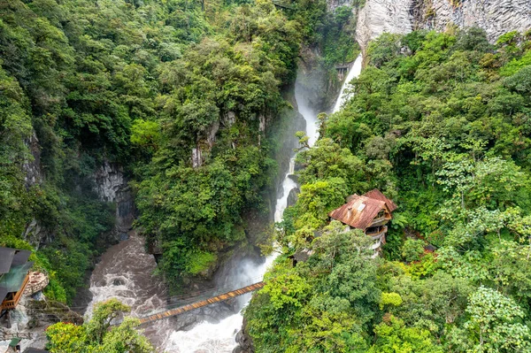 Pailon Del Diablo Waterval Banos Santa Agua Ecuador Zuid Amerika — Stockfoto