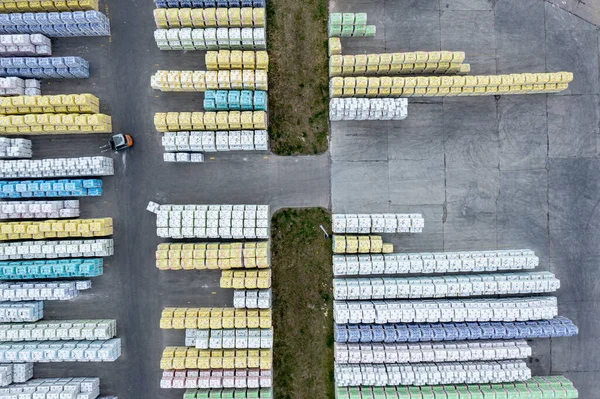 Yukarıdaki Endüstriyel Depo Hava Görünümü — Stok fotoğraf