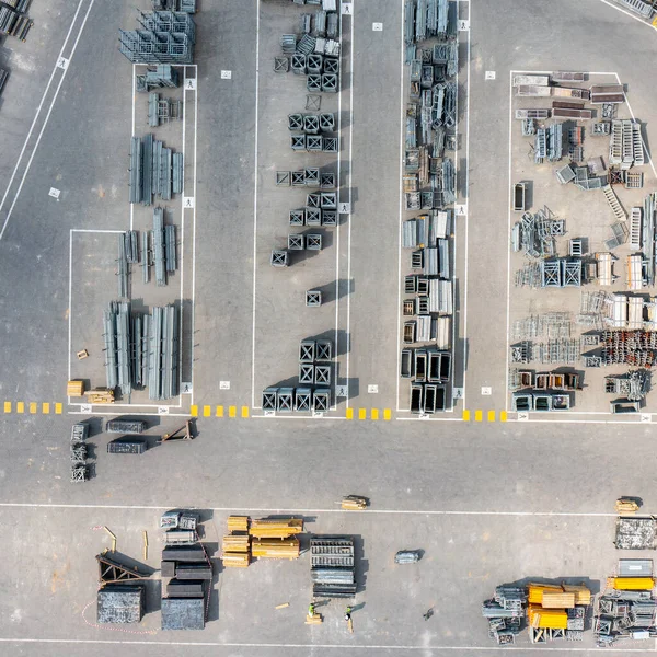 Industriële Opslagplaats Van Boven Luchtzicht — Stockfoto