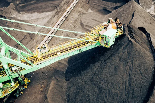 Vista Aérea Mina Carbón Industria Extractiva Para Carbón Negro Vista —  Fotos de Stock