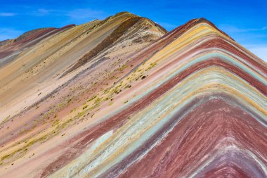 Vinicunca, Cusco Bölgesi, Peru. Montana de Siete Renkleri, ya da Gökkuşağı Dağı. Güney Amerika. 