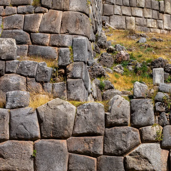 Saqsaywaman Sitio Arqueológico Inca Con Grandes Muros Piedra Cusco Perú — Foto de Stock
