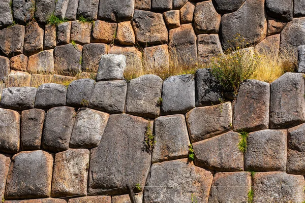 Peru Cusco Büyük Taş Duvarları Olan Saqsaywaman Inca Arkeolojik Alanı — Stok fotoğraf