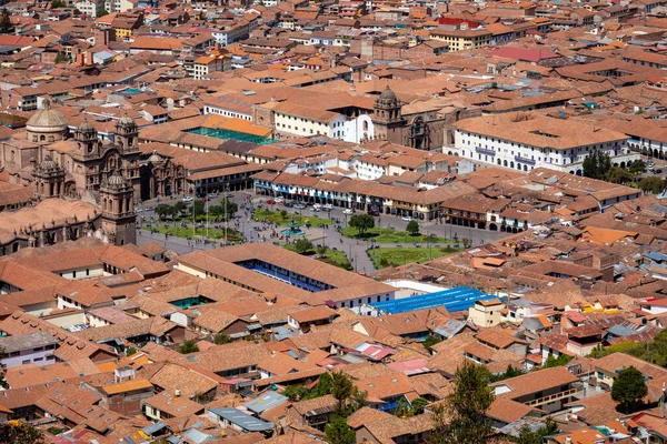 Cusco Blick Auf Das Zentrum Von Cusco Mit Der Kathedrale — Stockfoto