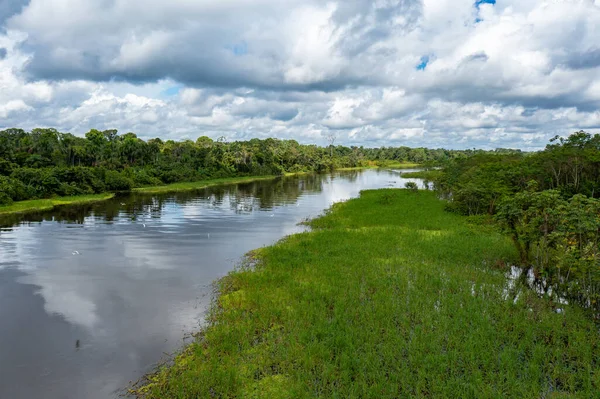 Peru Rio Yanayacu Nun Hava Manzarası Iquitos Peru Yakınlarındaki Amazon — Stok fotoğraf