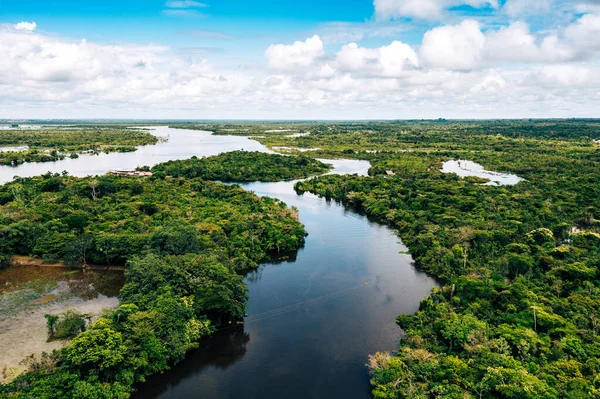 Peru Rio Momon Hava Manzarası Iquitos Peru Yakınlarındaki Amazon Yağmur — Stok fotoğraf