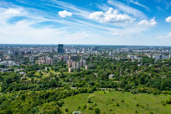 Sosnowiec Dabrowa Becken Luftaufnahme Des Stadtzentrums Von Sosnowiec Polen — Stockfoto