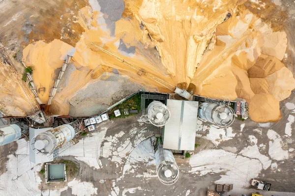 セメント工場だ 具体的な要素 工業団地の空中景観 — ストック写真