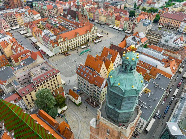 Wroclaw Aerial View Modern Residential Part Wroclaw Capital Lower Silesia — Stock Photo, Image
