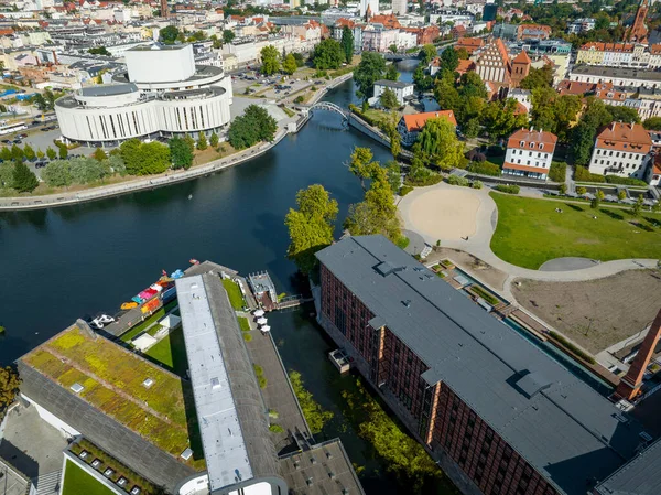 Bydgoszcz Aerial View City Center Bydgoszcz Brda River Largest City — Stock Photo, Image