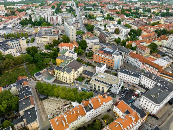 Opole Aerial View City Center Tradiční Architektura Vzduchu Horní Slezsko — Stock fotografie