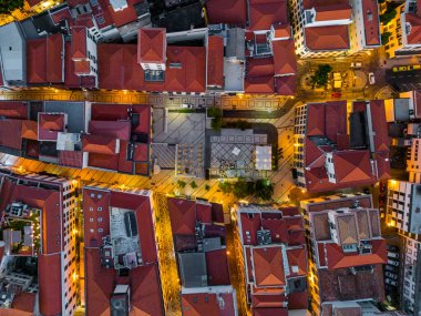 Funchal Havacılık Manzarası. Funchal Portekiz 'in Madeira Adası' nın başkenti ve en büyük şehridir. Avrupa.