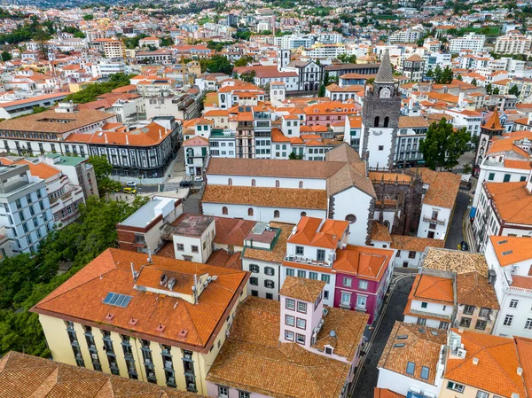 Funchal Aerial View Funchal Capital Largest City Madeira Island Portugal — Stock Photo, Image