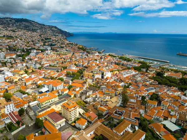 Funchal Aerial View Funchal Capital Largest City Madeira Island Portugal — Stock Photo, Image