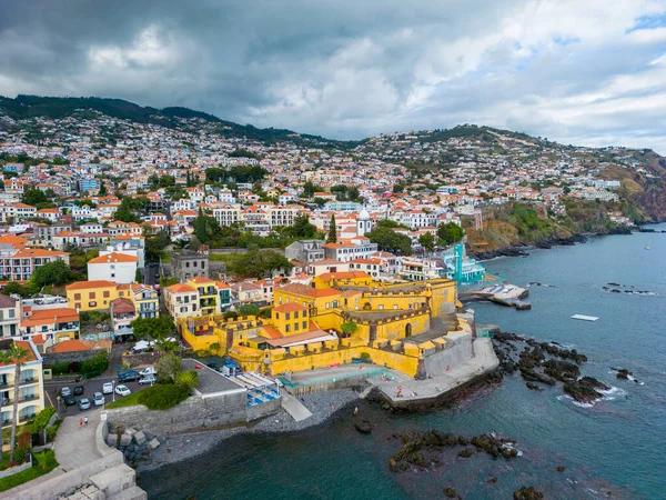 Vista Aérea Funchal Funchal Capital Ciudad Más Grande Isla Madeira — Foto de Stock