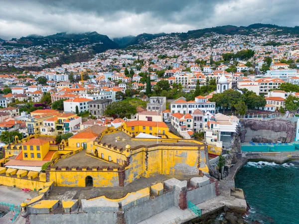 Vista Aérea Funchal Funchal Capital Ciudad Más Grande Isla Madeira — Foto de Stock