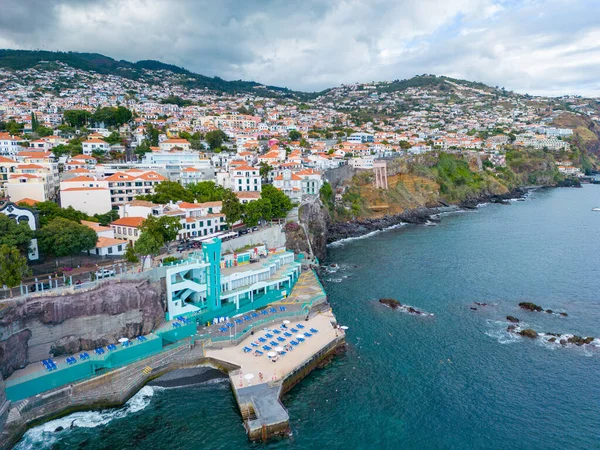 Vista Aérea Funchal Funchal Capital Ciudad Más Grande Isla Madeira — Foto de Stock