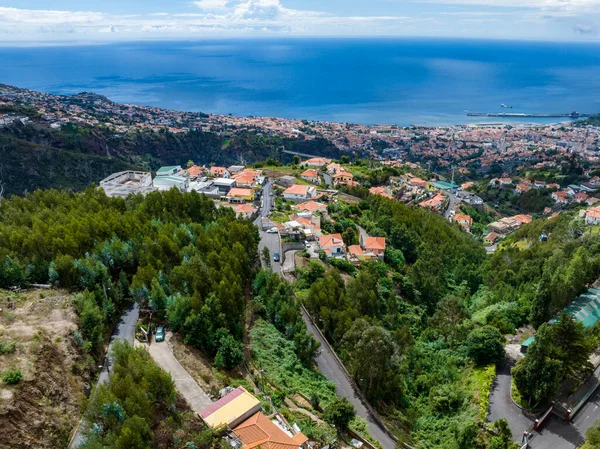 Funchal Green Gardens Aerial View Funchal Capital Largest City Madeira — Stock Photo, Image