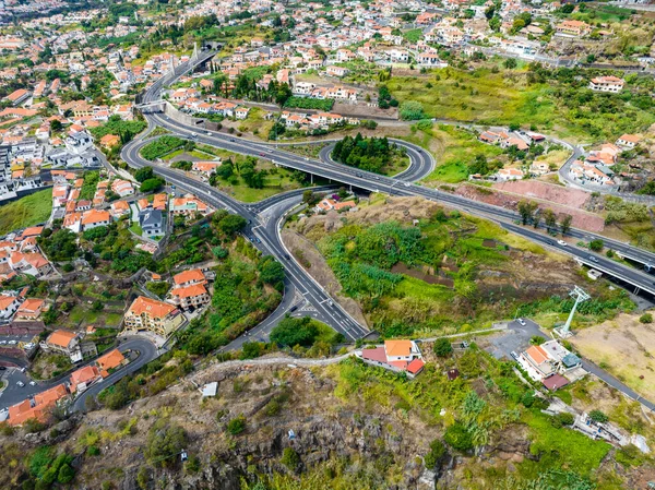 Funchal Lotu Ptaka Funchal Jest Stolicą Największym Miastem Madery Portugalii — Zdjęcie stockowe
