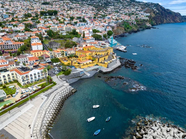 Funchal Aerial View Funchal Hlavní Město Největší Město Ostrova Madeira — Stock fotografie